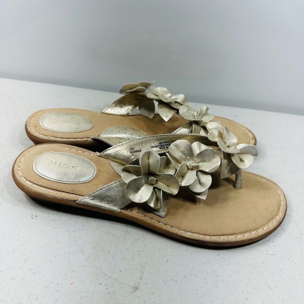 B.O.C WOMEN Thong Sandals Floral Bow Flats shoes sz 9 - Picture 3 of 7